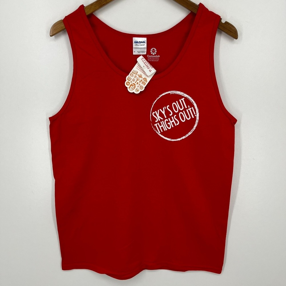 Chubbies Ambassador Tank Top Men's M Red Sky's Out Thighs Out New NWT